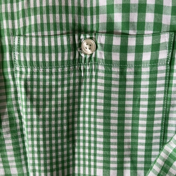 Orvis shirt button up green check men’s Sz L front pocket - Picture 3 of 4